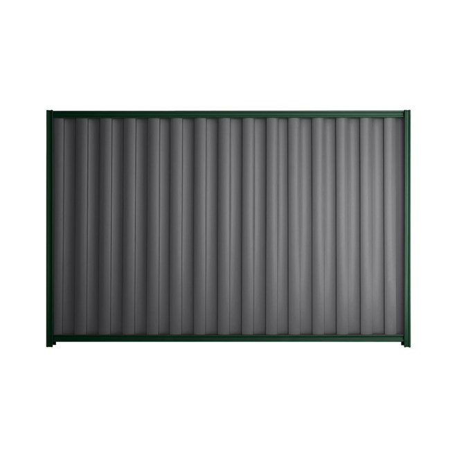 Good Neighbour® Wavelok® 1800mm High Fence Panel Sheet: Granite Post/Track: Caulfield Green