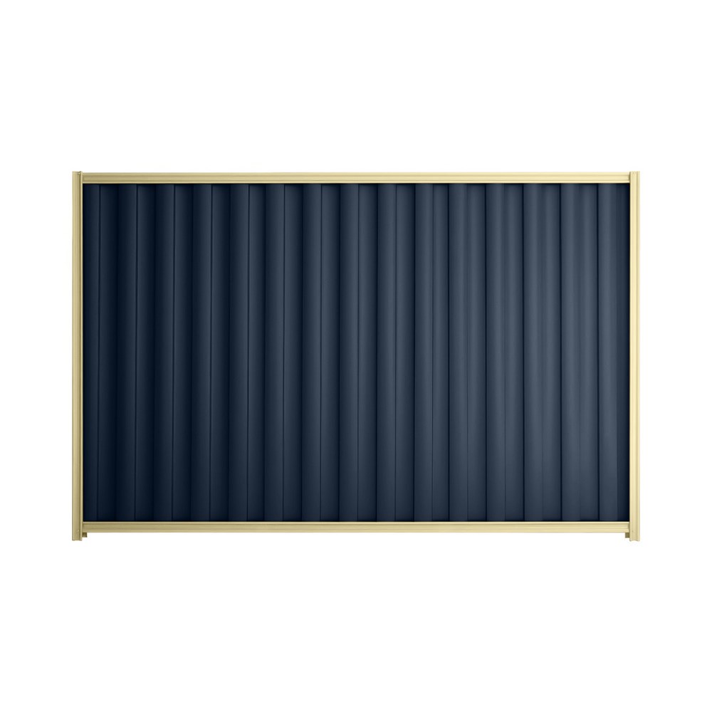 Good Neighbour® Wavelok® 1800mm High Fence Panel Sheet: Mountain Blue Post/Track: Primrose