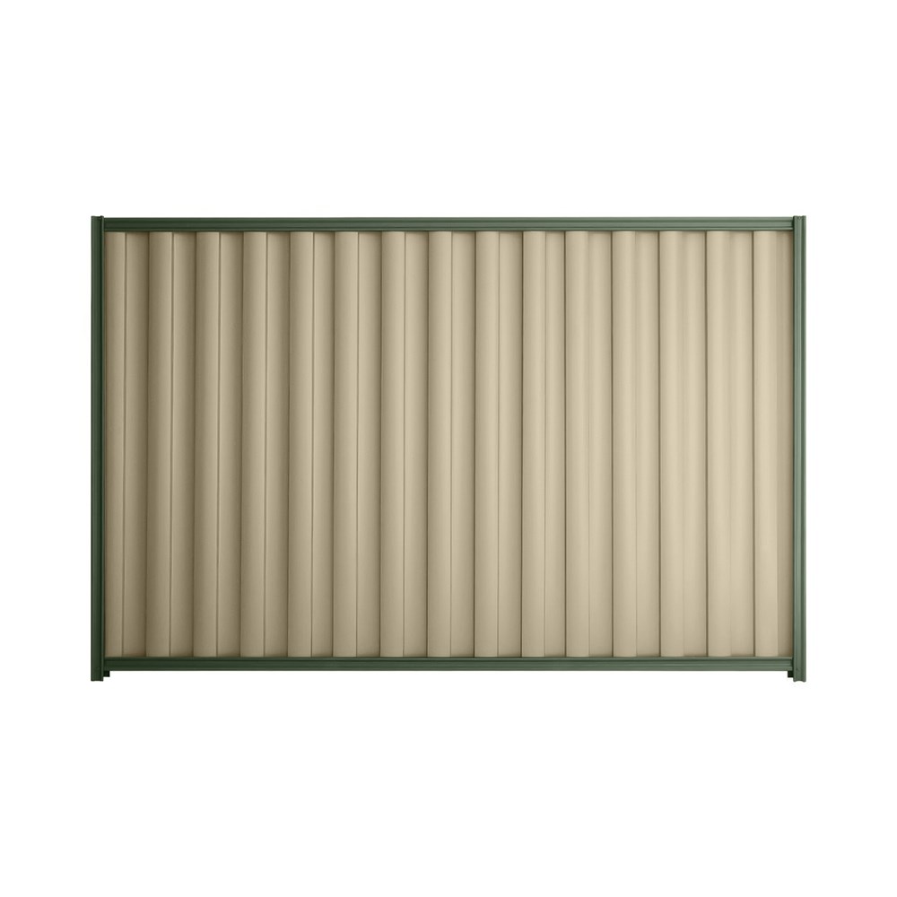 Good Neighbour® Wavelok® 1800mm High Fence Panel Sheet: Merino Post/Track: Rivergum