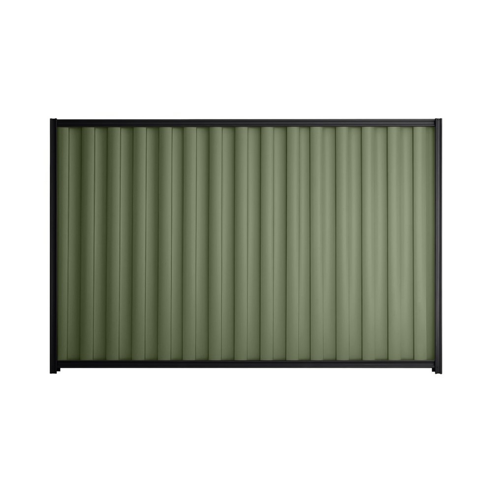 Good Neighbour® Wavelok® 1800mm High Fence Panel Sheet: Mist Green Post/Track: Gun Metal Grey