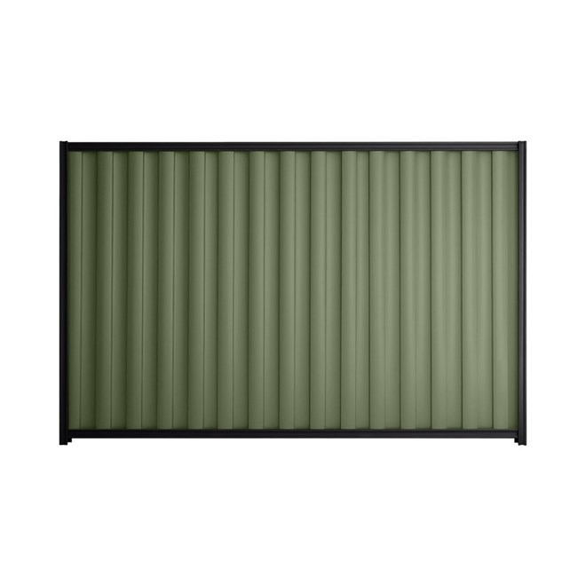 Good Neighbour® Wavelok® 1800mm High Fence Panel Sheet: Mist Green Post/Track: Gun Metal Grey