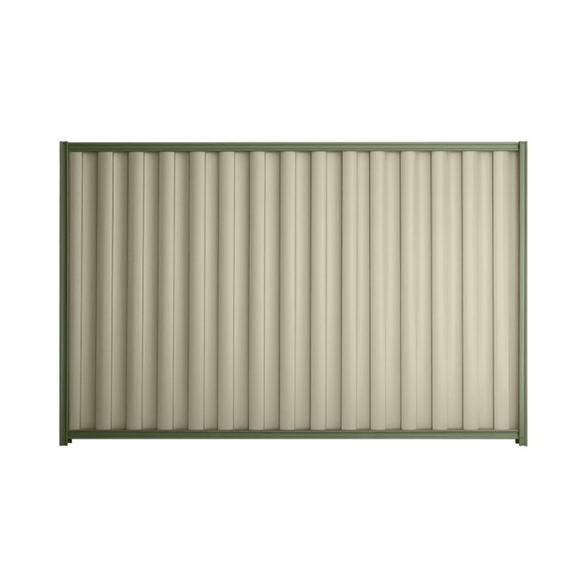 Good Neighbour® Wavelok® 1800mm High Fence Panel Sheet: Moss Vale Sand Post/Track: Mist Green