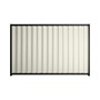 Good Neighbour® Wavelok® 1800mm High Fence Panel Sheet: Off White Post/Track: Gun Metal Grey