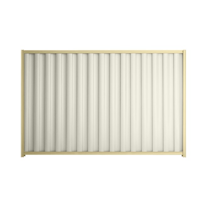 Good Neighbour® Wavelok® 1800mm High Fence Panel Sheet: Off White Post/Track: Primrose
