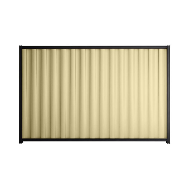 Good Neighbour® Wavelok® 1800mm High Fence Panel Sheet: Primrose Post/Track: Gun Metal Grey