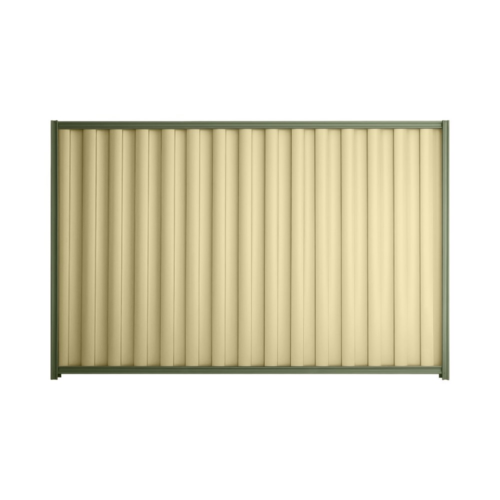 Good Neighbour® Wavelok® 1800mm High Fence Panel Sheet: Primrose Post/Track: Mist Green