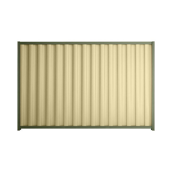 Good Neighbour® Wavelok® 1800mm High Fence Panel Sheet: Primrose Post/Track: Mist Green