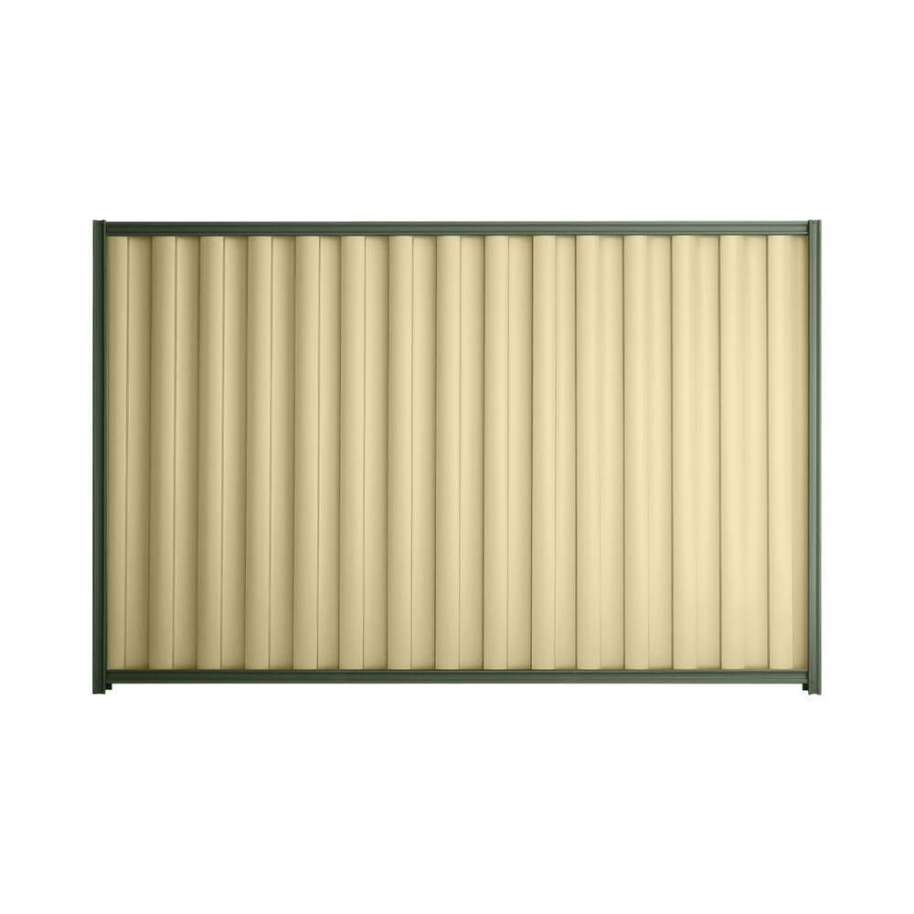 Good Neighbour® Wavelok® 1800mm High Fence Panel Sheet: Primrose Post/Track: Rivergum