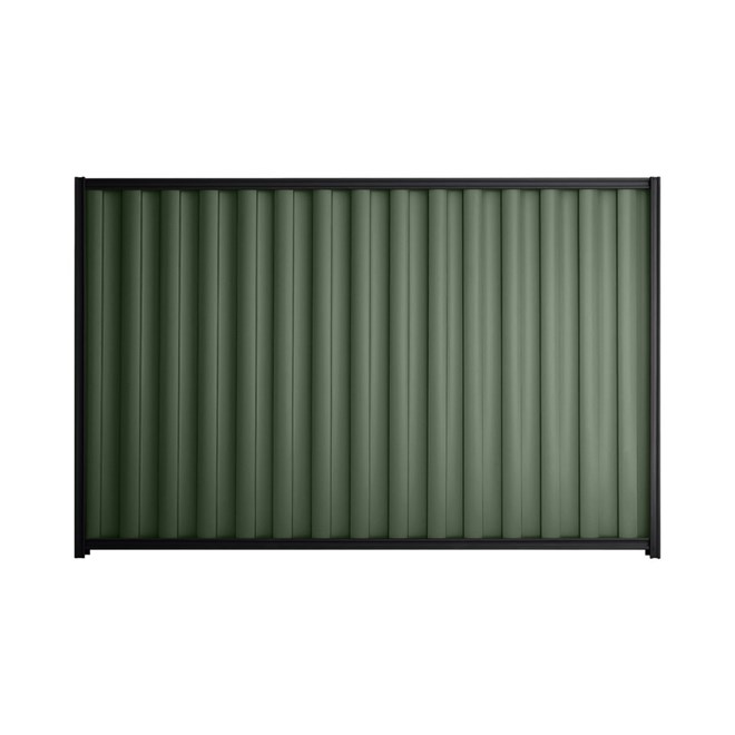Good Neighbour® Wavelok® 1800mm High Fence Panel Sheet: Rivergum Post/Track: Gun Metal Grey
