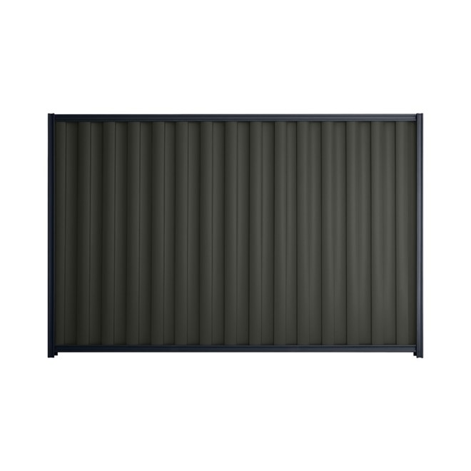 Good Neighbour® Wavelok® 1800mm High Fence Panel Sheet: Slate Grey Post/Track: Dark Stone