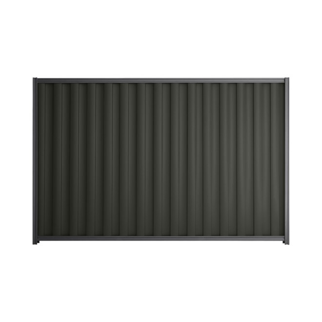 Good Neighbour® Wavelok® 1800mm High Fence Panel Sheet: Slate Grey Post/Track: Granite