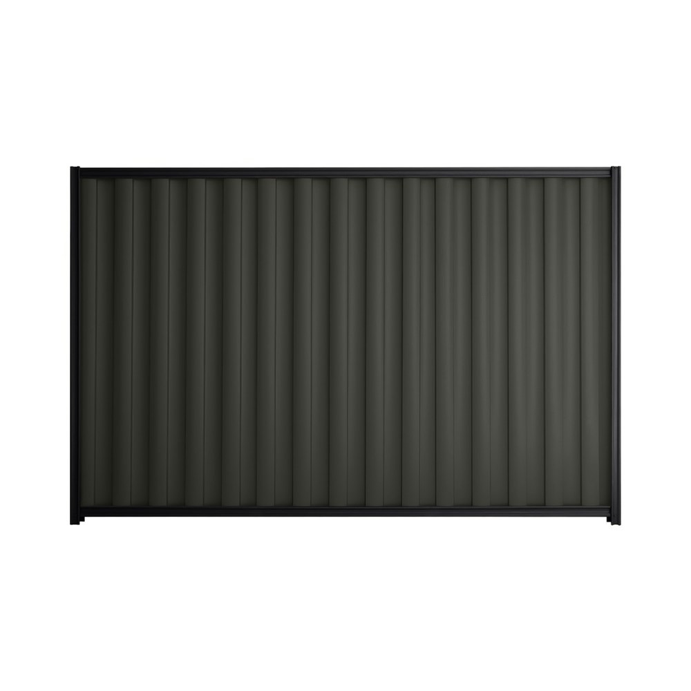 Good Neighbour® Wavelok® 1800mm High Fence Panel Sheet: Slate Grey Post/Track: Gun Metal Grey