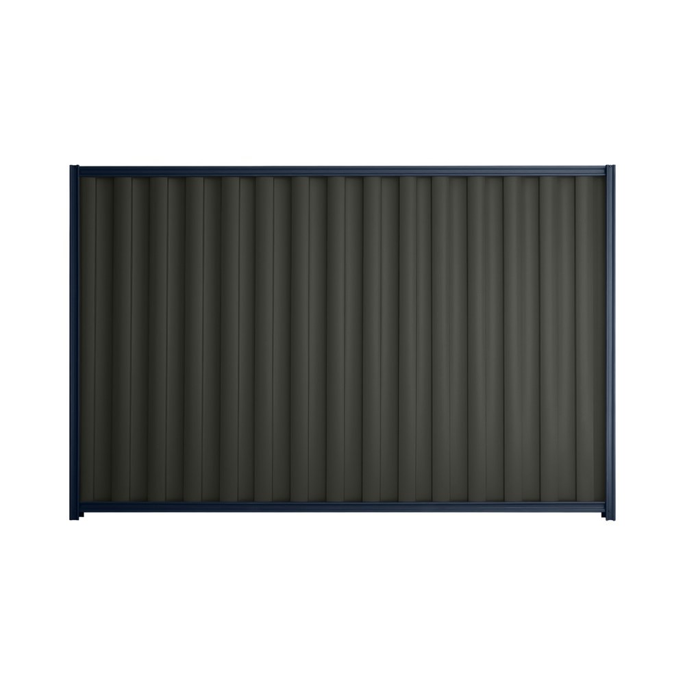 Good Neighbour® Wavelok® 1800mm High Fence Panel Sheet: Slate Grey Post/Track: Mountain Blue