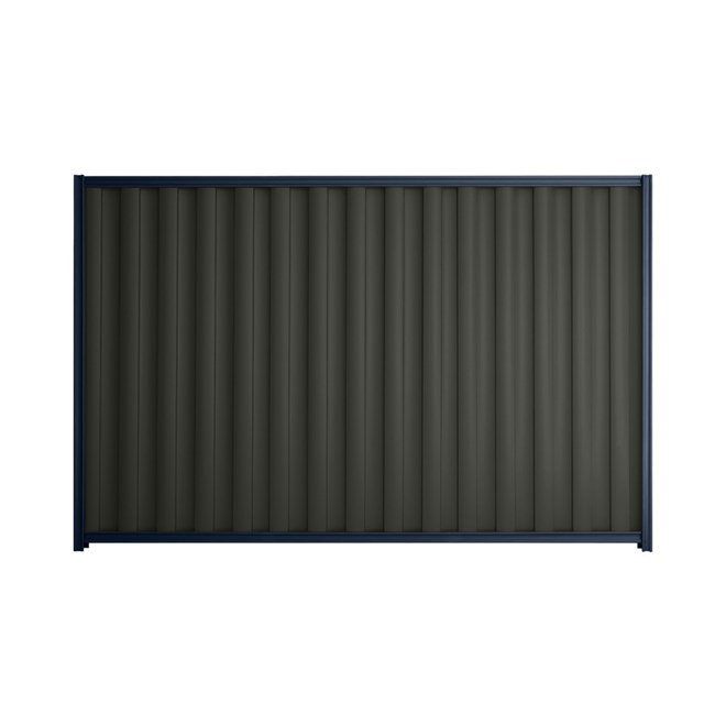 Good Neighbour® Wavelok® 1800mm High Fence Panel Sheet: Slate Grey Post/Track: Mountain Blue