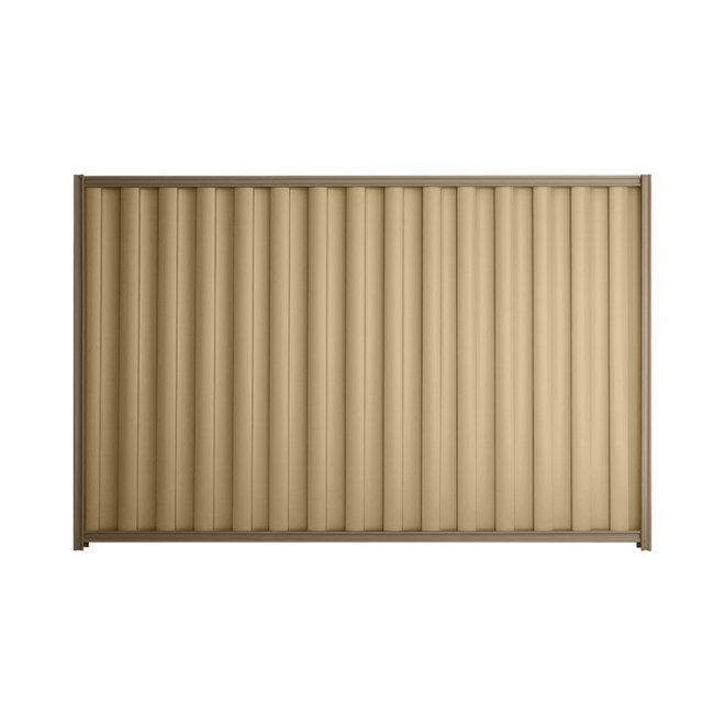 Good Neighbour® Wavelok® 1800mm High Fence Panel Sheet: Wheat Post/Track: Beige