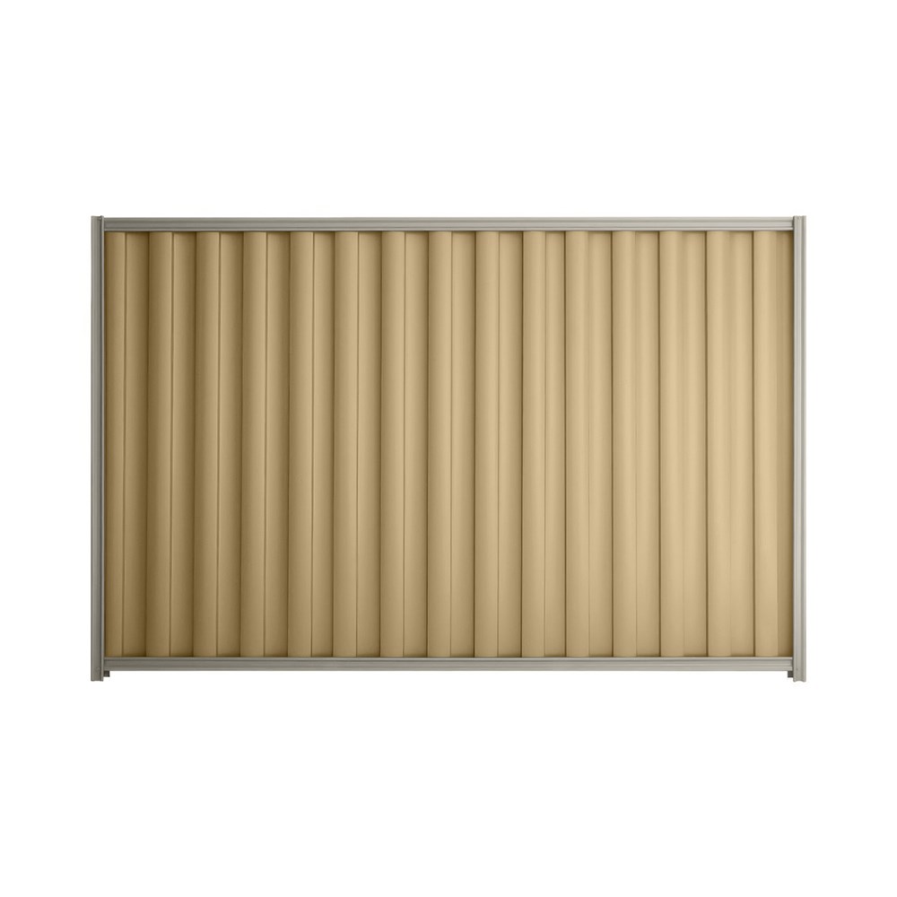 Good Neighbour® Wavelok® 1800mm High Fence Panel Sheet: Wheat Post/Track: Birch