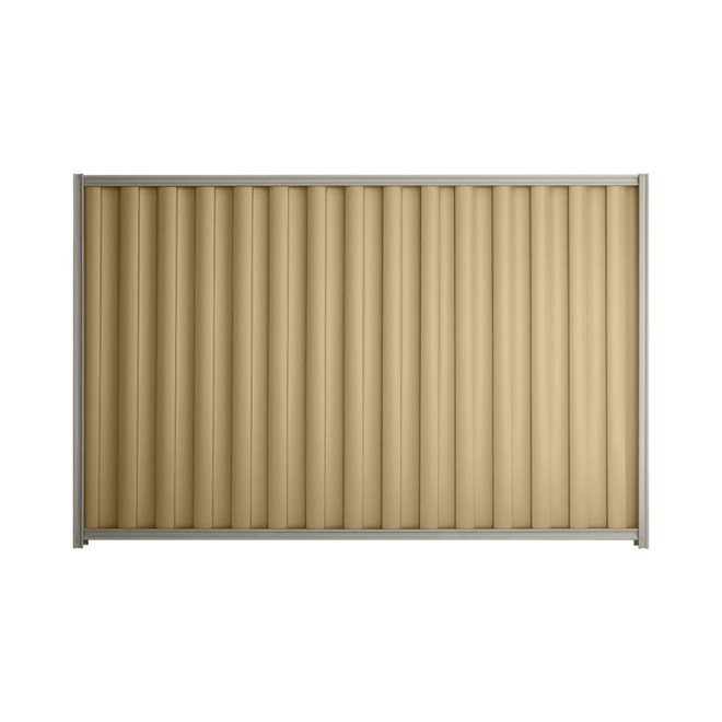 Good Neighbour® Wavelok® 1800mm High Fence Panel Sheet: Wheat Post/Track: Birch