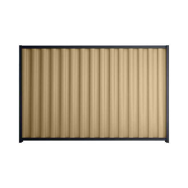 Good Neighbour® Wavelok® 1800mm High Fence Panel Sheet: Wheat Post/Track: Dark Stone