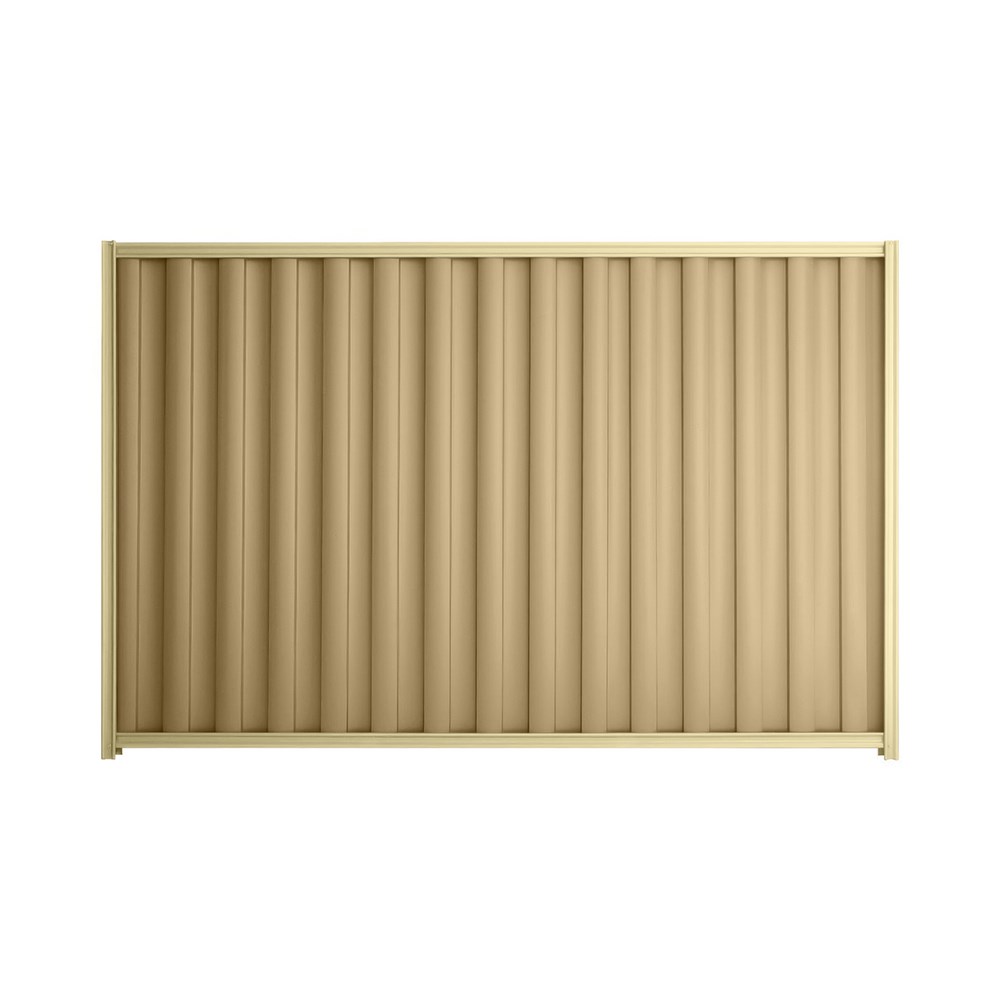 Good Neighbour® Wavelok® 1800mm High Fence Panel Sheet: Wheat Post/Track: Primrose