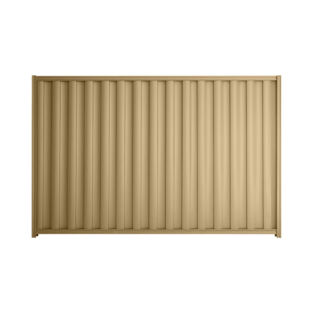 Good Neighbour® Wavelok® 1800mm High Fence Panel Sheet: Wheat Post/Track: Wheat