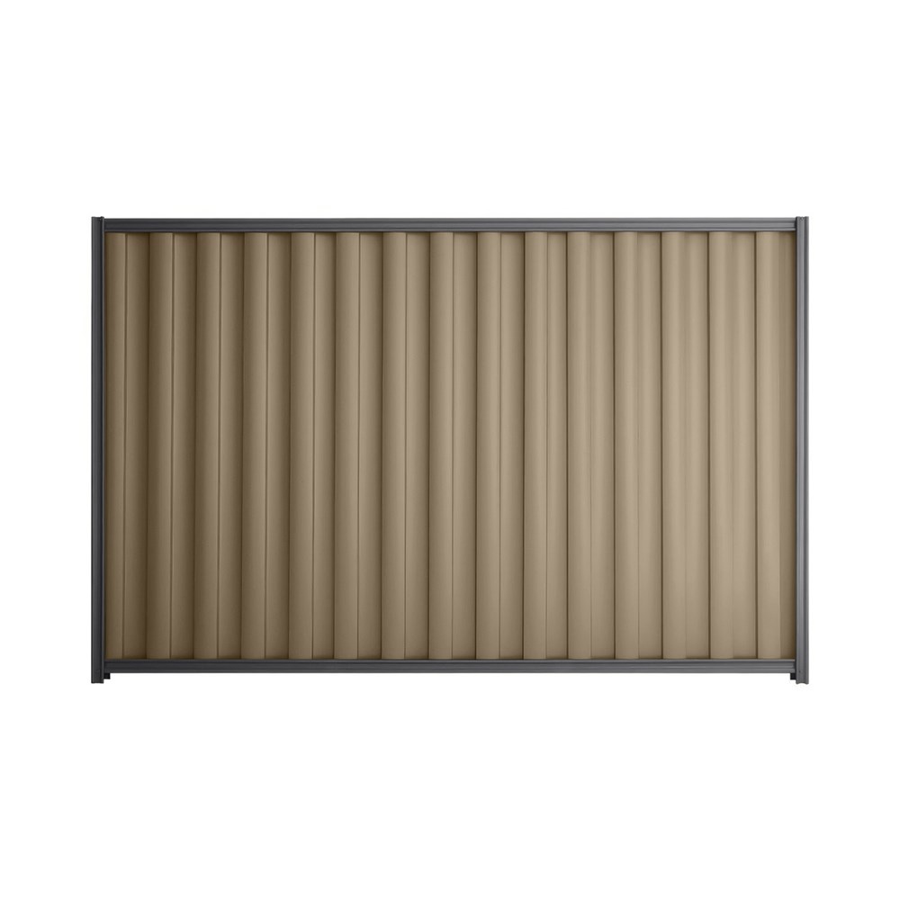 Good Neighbour® Wavelok® 2100mm High Fence Panel Sheet: Beige Post/Track: Granite