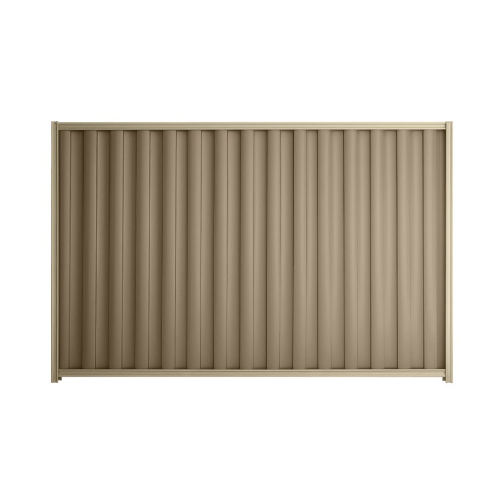 Good Neighbour® Wavelok® 2100mm High Fence Panel Sheet: Beige Post/Track: Merino