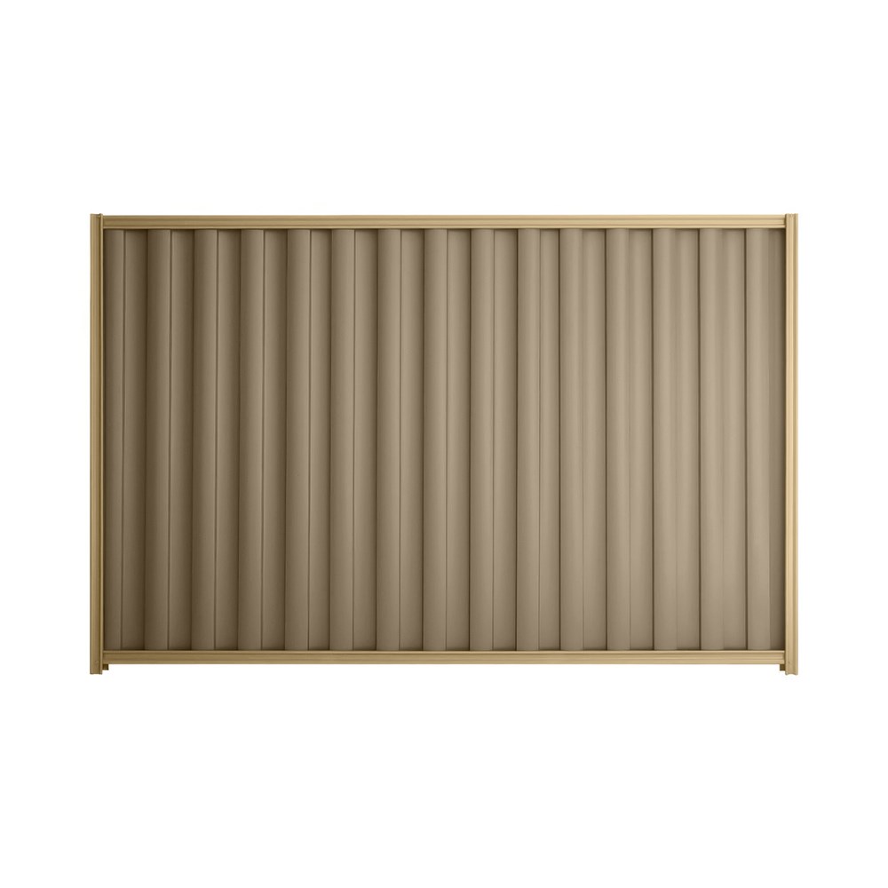 Good Neighbour® Wavelok® 2100mm High Fence Panel Sheet: Beige Post/Track: Wheat