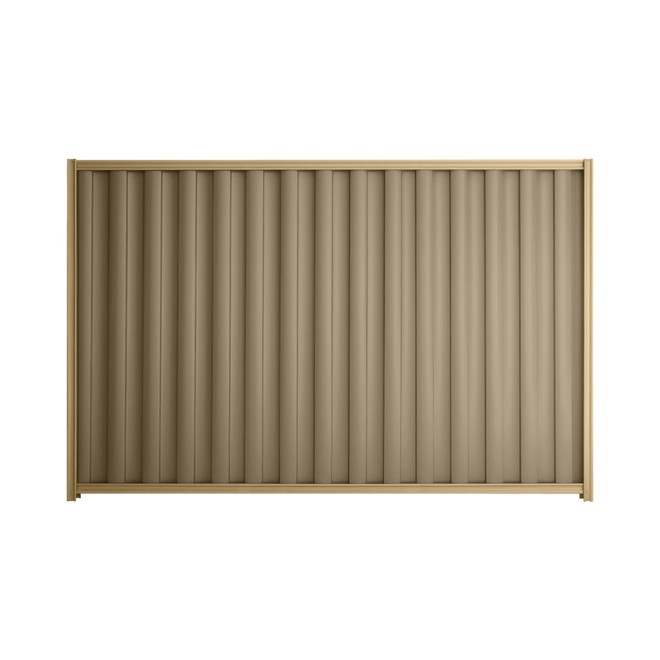 Good Neighbour® Wavelok® 2100mm High Fence Panel Sheet: Beige Post/Track: Wheat