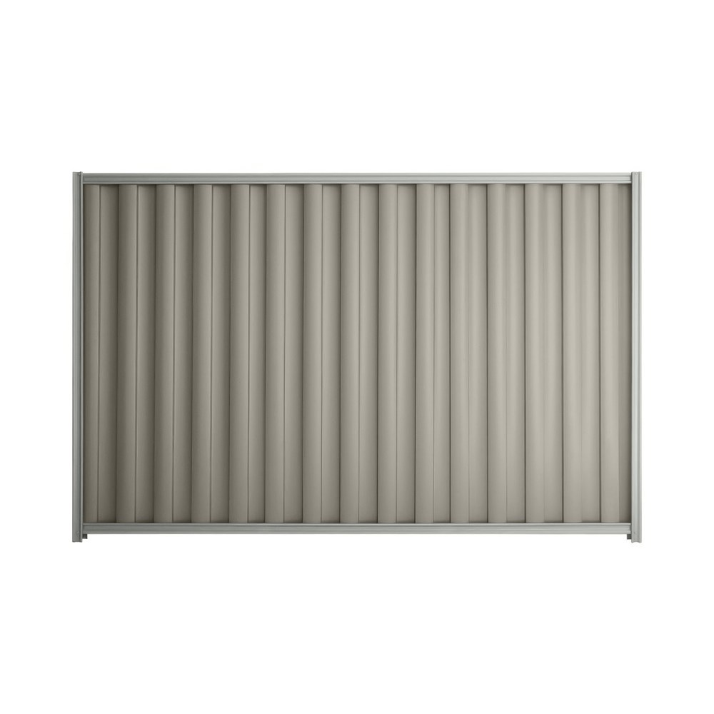 Good Neighbour® Wavelok® 2100mm High Fence Panel Sheet: Birch Post/Track: Gull Grey