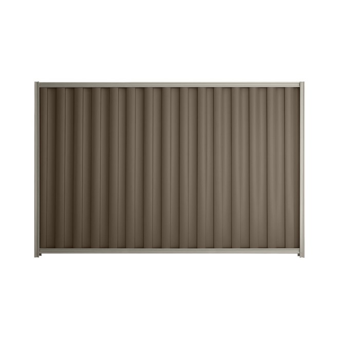 Good Neighbour® Wavelok® 2100mm High Fence Panel Sheet: Banyan Brown Post/Track: Birch