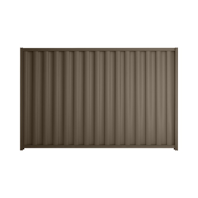 Good Neighbour® Wavelok® 2100mm High Fence Panel Sheet: Banyan Brown Post/Track: Banyan Brown