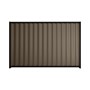 Good Neighbour® Wavelok® 2100mm High Fence Panel Sheet: Banyan Brown Post/Track: Ebony
