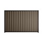 Good Neighbour® Wavelok® 2100mm High Fence Panel Sheet: Banyan Brown Post/Track: Gun Metal Grey