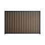 Good Neighbour® Wavelok® 2100mm High Fence Panel Sheet: Banyan Brown Post/Track: Mountain Blue