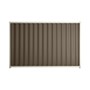 Good Neighbour® Wavelok® 2100mm High Fence Panel Sheet: Banyan Brown Post/Track: Off White