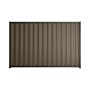 Good Neighbour® Wavelok® 2100mm High Fence Panel Sheet: Banyan Brown Post/Track: Slate Grey