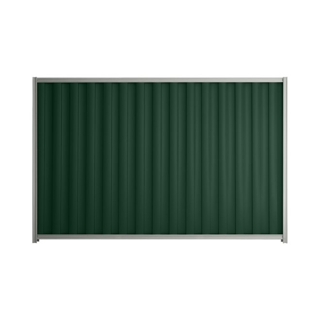 Good Neighbour® Wavelok® 2100mm High Fence Panel Sheet: Caulfield Green Post/Track: Gull Grey