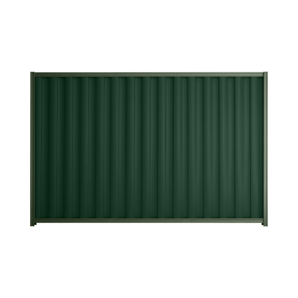 Good Neighbour® Wavelok® 2100mm High Fence Panel Sheet: Caulfield Green Post/Track: Rivergum