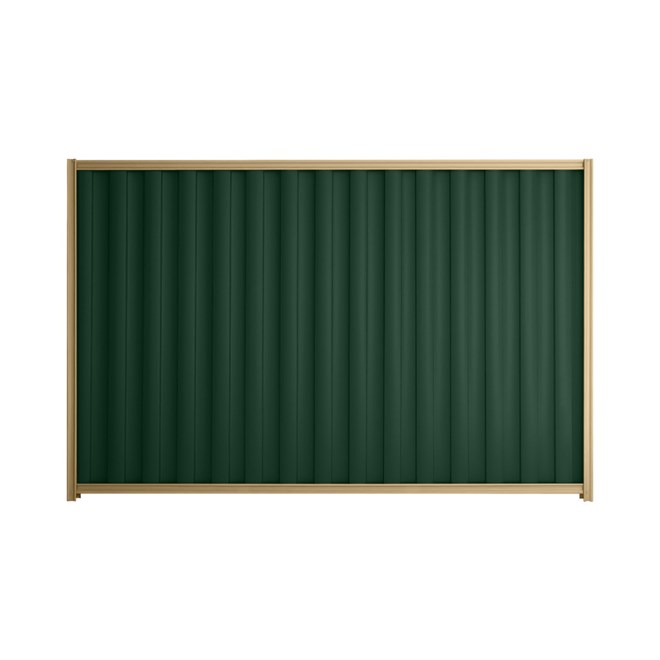 Good Neighbour® Wavelok® 2100mm High Fence Panel Sheet: Caulfield Green Post/Track: Wheat