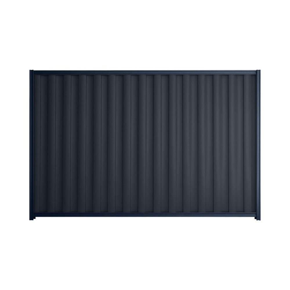 Good Neighbour® Wavelok® 2100mm High Fence Panel Sheet: Dark Stone Post/Track: Mountain Blue