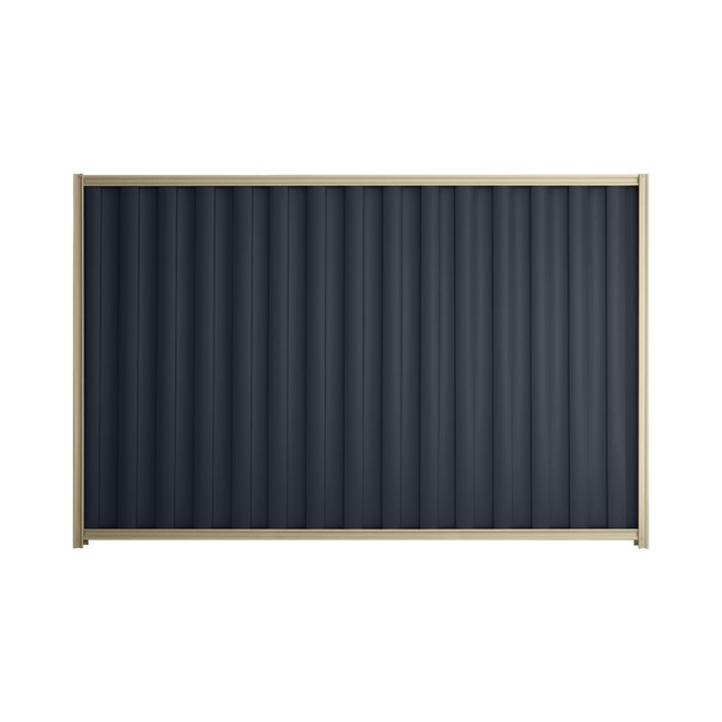 Good Neighbour® Wavelok® 2100mm High Fence Panel Sheet: Dark Stone Post/Track: Merino