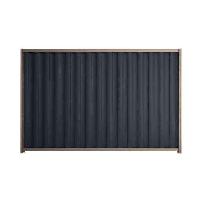 Good Neighbour® Wavelok® 2100mm High Fence Panel Sheet: Dark Stone Post/Track: Marsh