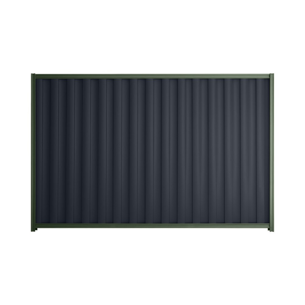 Good Neighbour® Wavelok® 2100mm High Fence Panel Sheet: Dark Stone Post/Track: Rivergum
