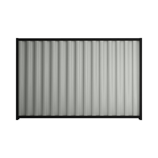 Good Neighbour® Wavelok® 2100mm High Fence Panel Sheet: Gull Grey Post/Track: Ebony