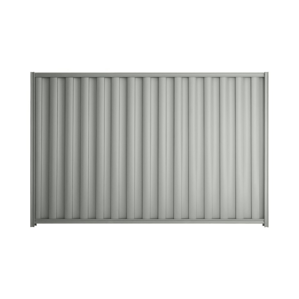 Good Neighbour® Wavelok® 2100mm High Fence Panel Sheet: Gull Grey Post/Track: Gull Grey