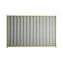 Good Neighbour® Wavelok® 2100mm High Fence Panel Sheet: Gull Grey Post/Track: Primrose