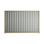 Good Neighbour® Wavelok® 2100mm High Fence Panel Sheet: Gull Grey Post/Track: Wheat