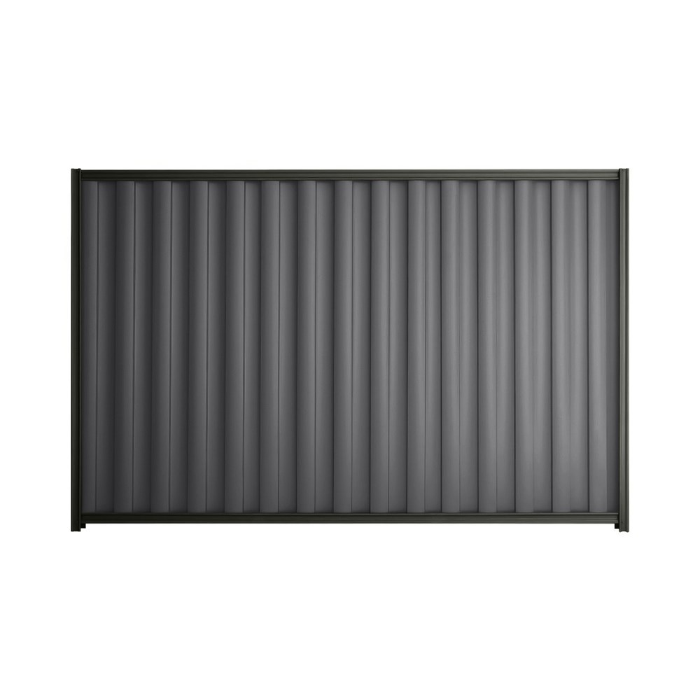 Good Neighbour® Wavelok® 2100mm High Fence Panel Sheet: Granite Post/Track: Slate Grey