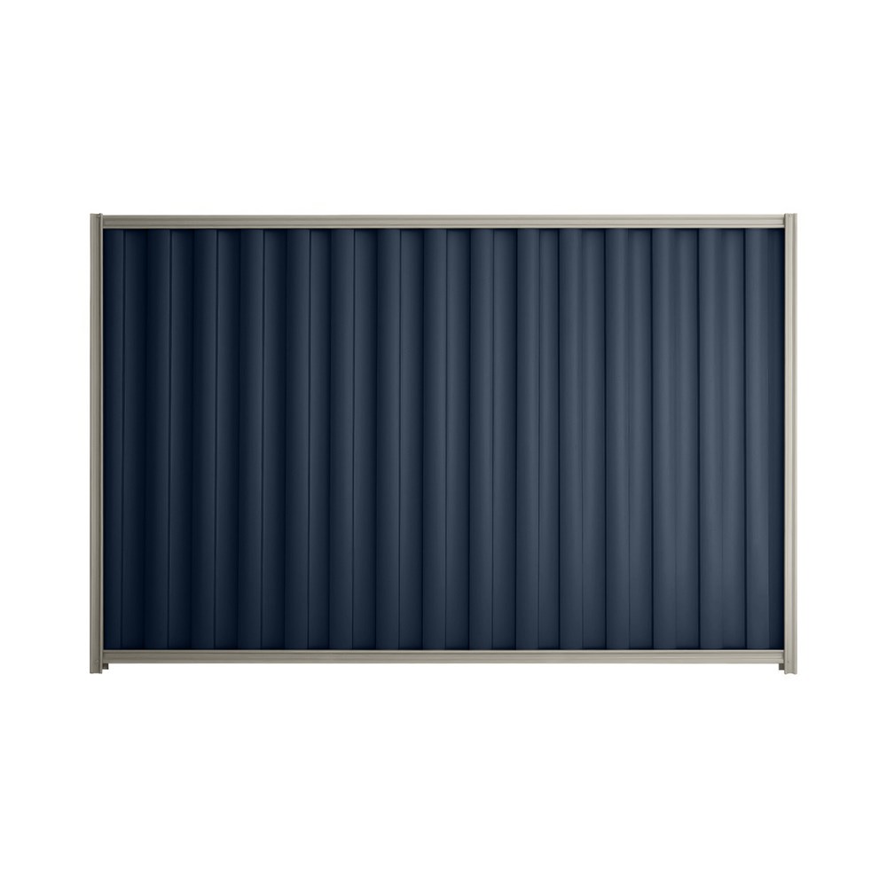 Good Neighbour® Wavelok® 2100mm High Fence Panel Sheet: Mountain Blue Post/Track: Birch