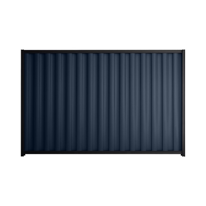 Good Neighbour® Wavelok® 2100mm High Fence Panel Sheet: Mountain Blue Post/Track: Gun Metal Grey